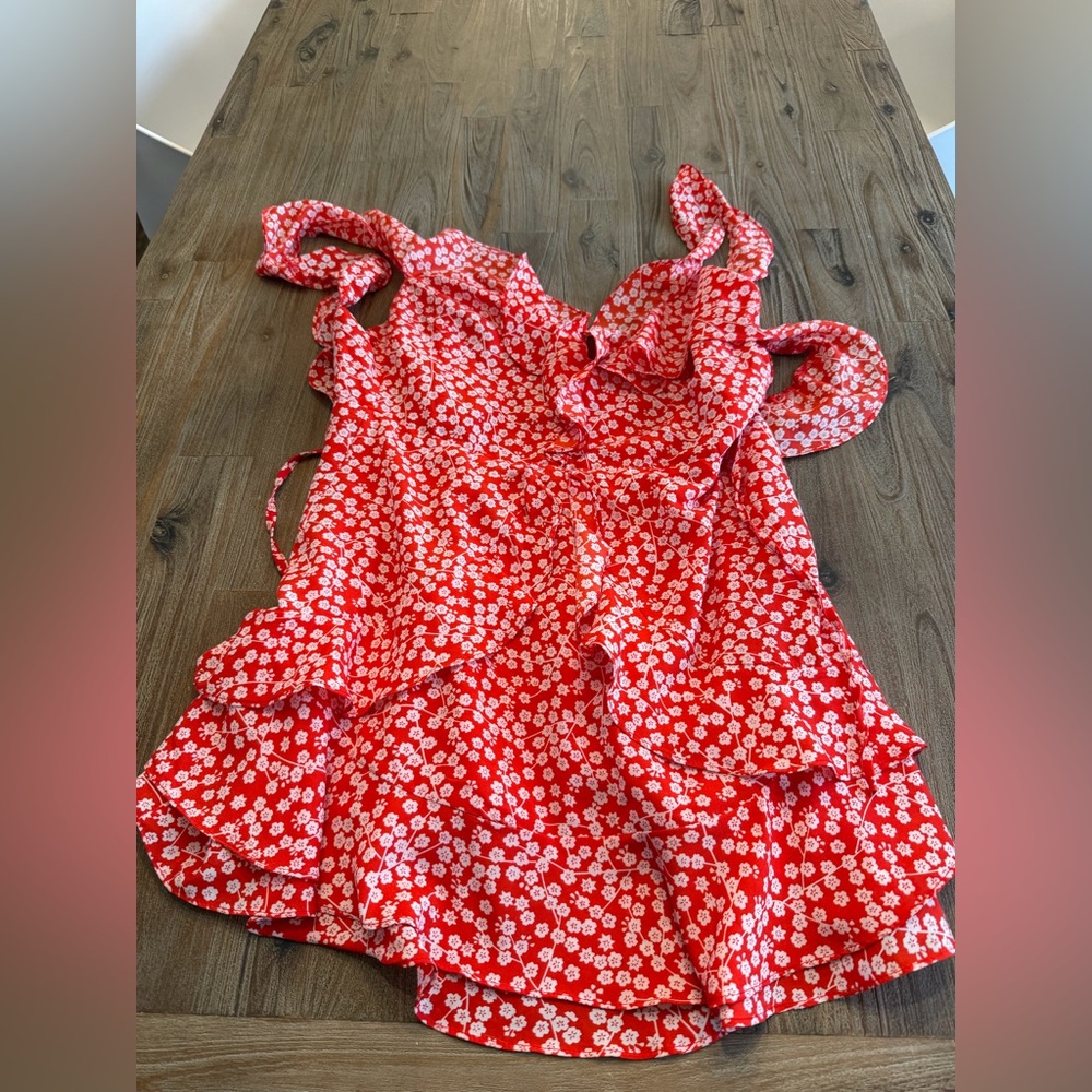 Flowy red dress